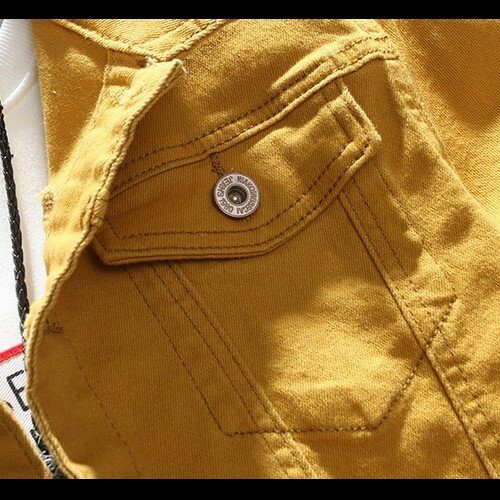 Uformelle Jeans For Menn Vår-og Høstsesong Denimjakke