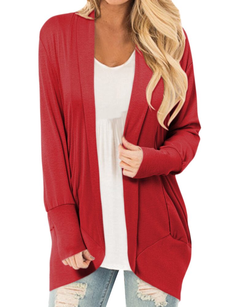 Dame Ensfarget Patchwork Langermet Automn Winter Casual Genser