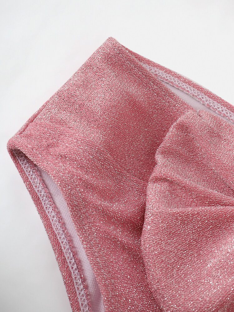 Dame Large Bowknot Trådløs Rygglukking Bandeau Bikinis Badetøy
