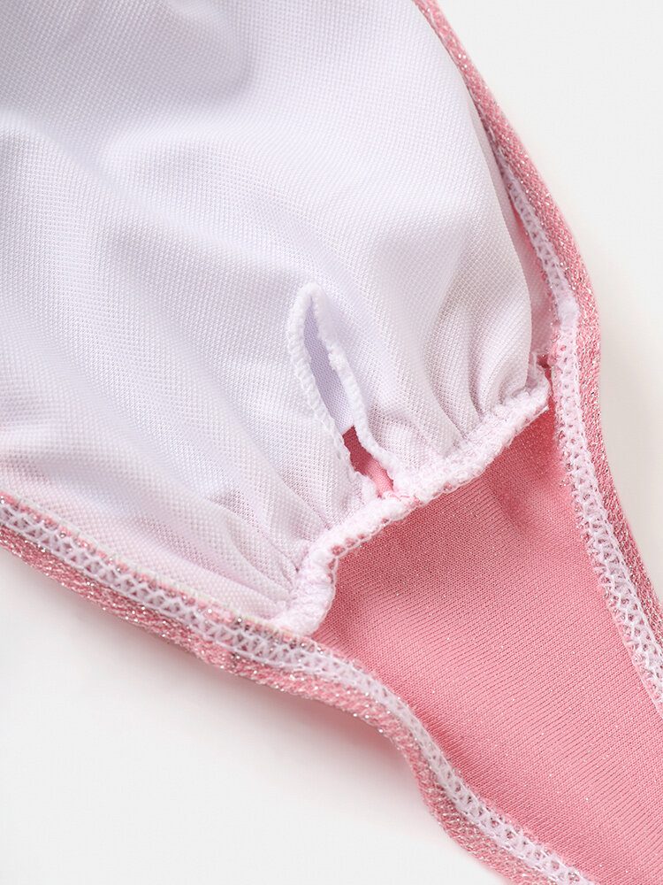 Dame Large Bowknot Trådløs Rygglukking Bandeau Bikinis Badetøy