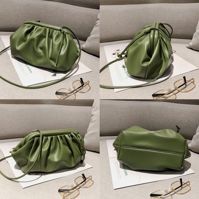 Kvinner Mote Solid Pouch Crossbody Vesker Skulderveske