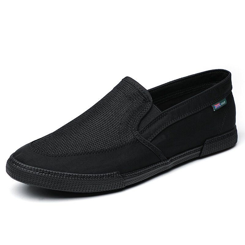 Menn Pustende Issilke Sklisikker Behagelig Myk Såle Slip On Solid Casual Court-sko