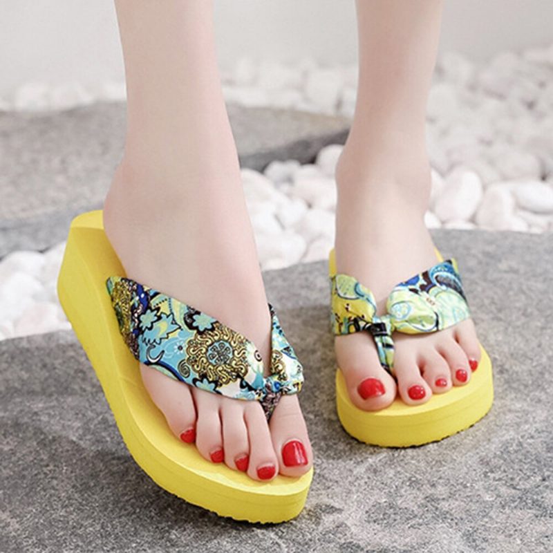 Dameklær Band Clip Toe Platform Tøfler