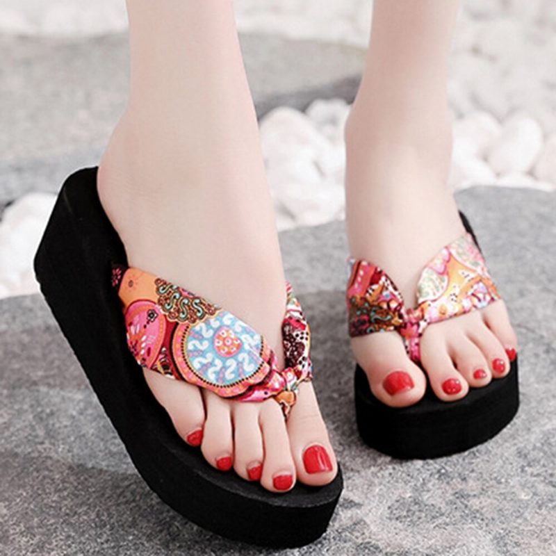 Dameklær Band Clip Toe Platform Tøfler