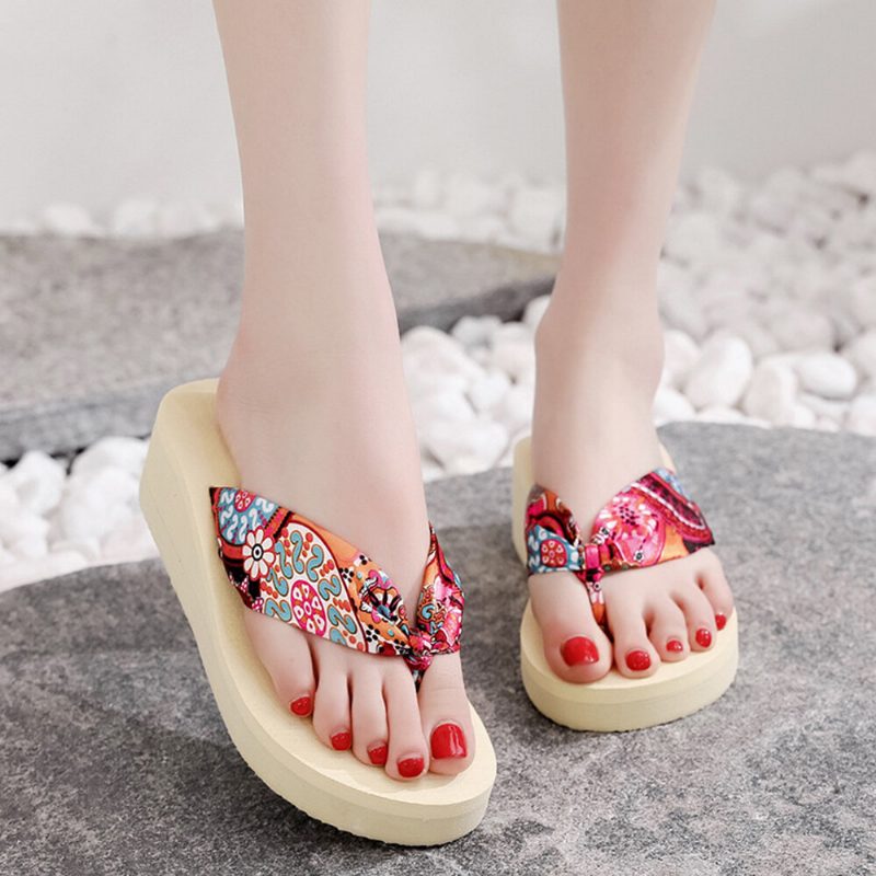 Dameklær Band Clip Toe Platform Tøfler