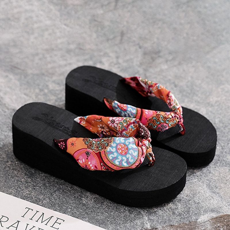 Dameklær Band Clip Toe Platform Tøfler