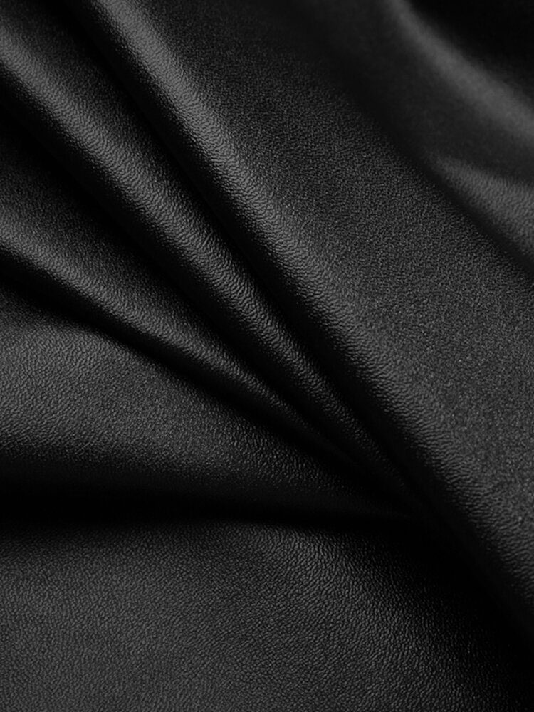 Dame Ensfarge Løse Europeisk Skinn Lapel Party Carnival Coats