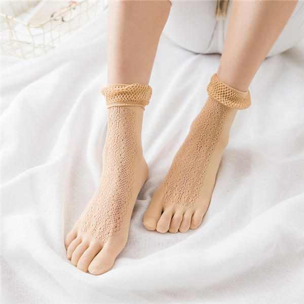 Dame Mesh Absorberende Sweat Five Toe Sokker