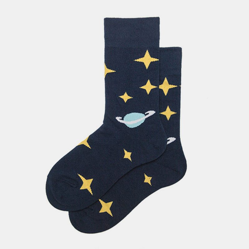 Sokker Herre Strømper Dame Trend Starry Sky Tube Cotton Street Sokker