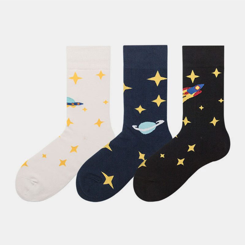 Sokker Herre Strømper Dame Trend Starry Sky Tube Cotton Street Sokker
