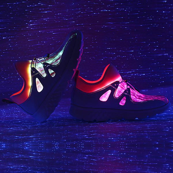 Lysesko Usb Lading Fargerike Led Walking Sneakers